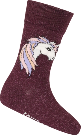 Equipage Kids Glitter Strømper - Eggplant