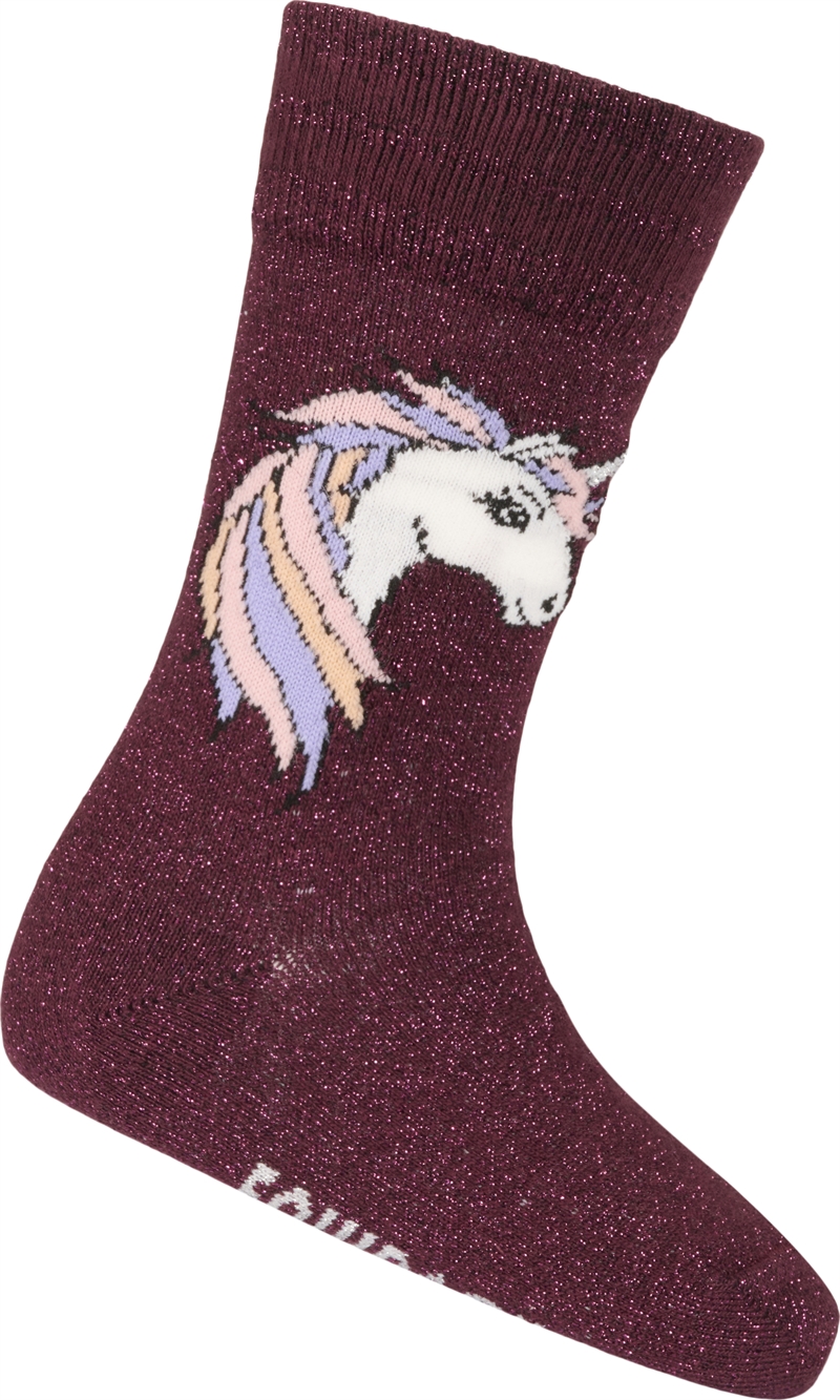 Equipage Kids Glitter Strømper - Eggplant