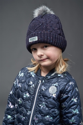 Equipage Lilly vinter hue til børn i navy med glitter