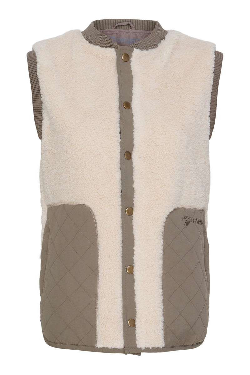 Catago Paula Fleece Vest - Sandshell