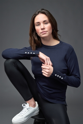 Catago Robyn strik pullover ridetrøje i navy