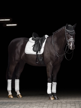 LeMieux Suede Crystal Dressur Underlag - Hvid