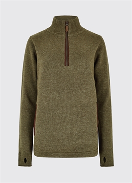 Dubarry Morrisey Windbreak Sweater - Dusty Green
