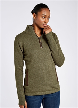 Dubarry Morrisey Windbreak Sweater - Dusty Green