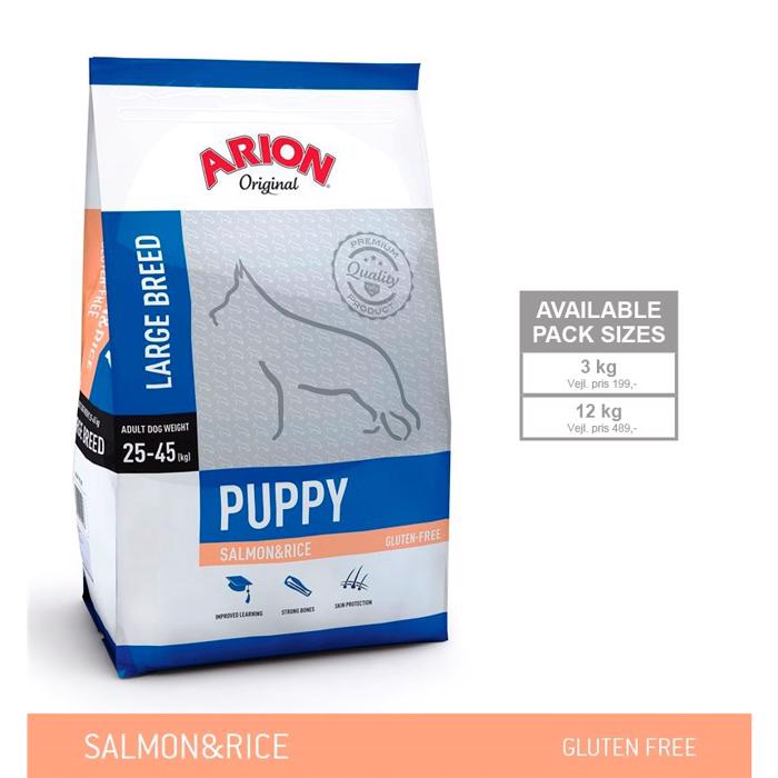 Arion Puppy Large Breed Laks og Ris 12kg