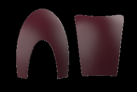 KEP Cromo 2.0 udskiftelige front- og bagpaneler til KEP Cromo 2.0 ridehjelm i farven Burgundy Læder