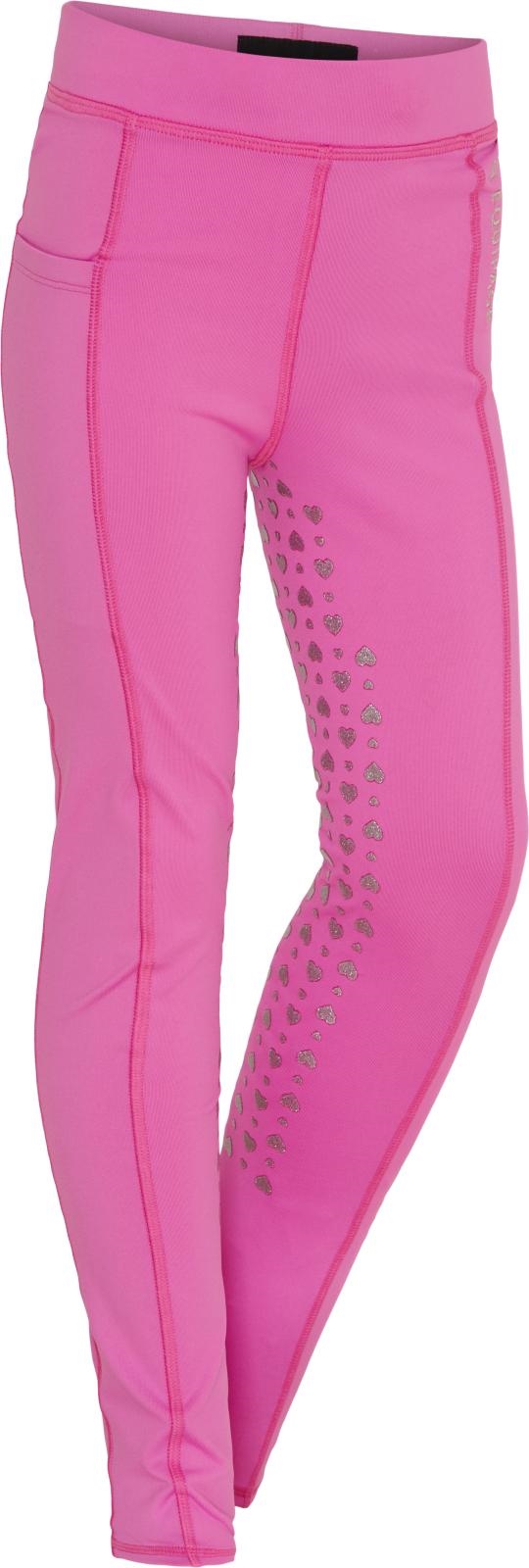Equipage Molly Heart glitter ridetights med fullgrip - Plox Pink