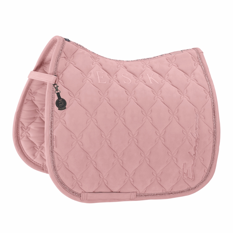 Eskadron Platinium Velour Crystal Dressur Underlag - Soft Rouge
