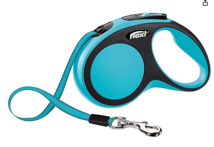 Flexi New Comfort - Bånd - L - 5 m. - Neon Blå