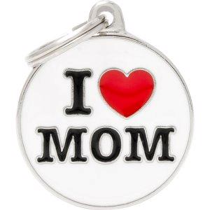 MyFamily Hundetegn Charms I LOVE MOM Ø3,17cm