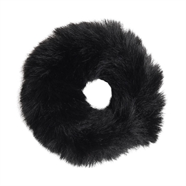 SD Design Princess Fake Fur hår elastik i sort, til opsætning af hår til ridestævne.