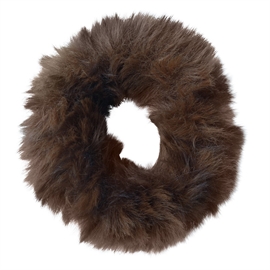 SD Design Fake Fur hår elastik i brun, til opsætning af hår til ridestævne