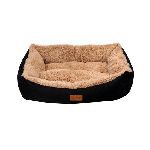 Jellybean Hundeseng m/ plys - Sort/Beige - Flere størrelser