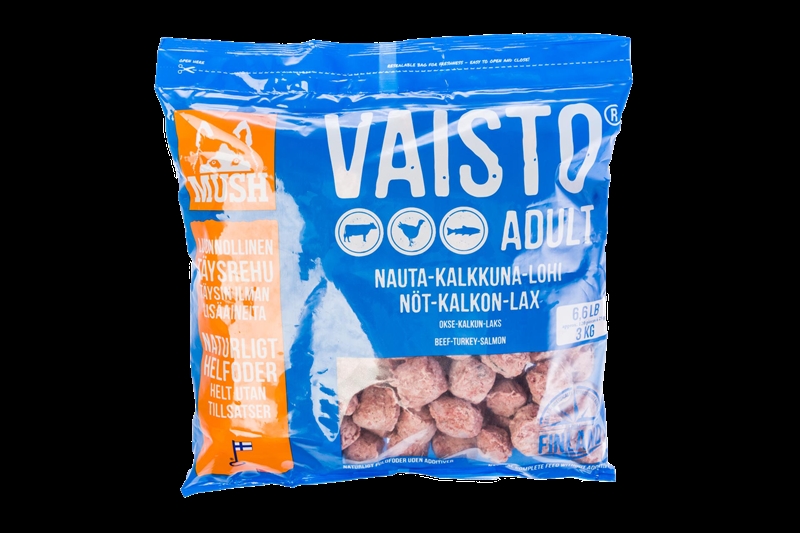 MUSH Vaisto® Blå - Okse-Kalkun-Laks -3 kg