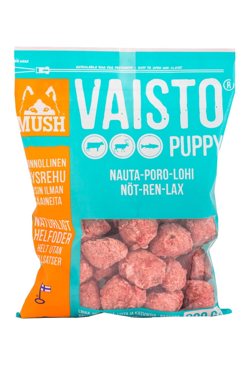MUSH Vaisto® Puppy Iceblue - Okse-Ren-Laks - 800  g