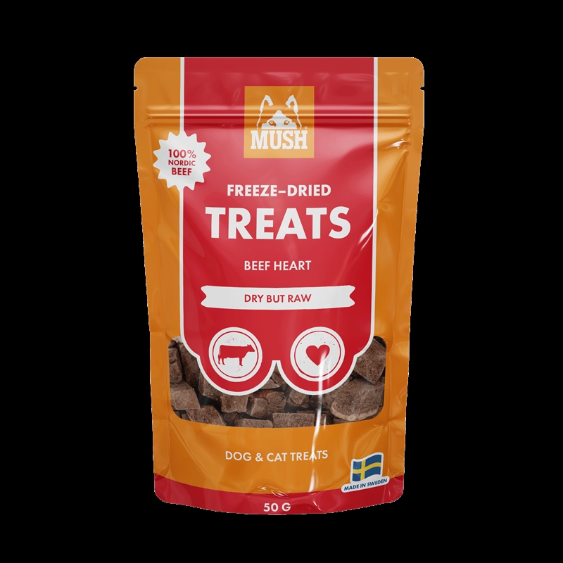 Mush Frysetørrede Godbidder - Oksehjerte