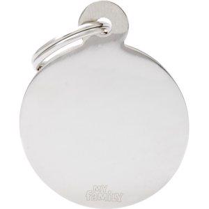 Hundetegn Basic Chrome Rund Stor Ø3,17 cm