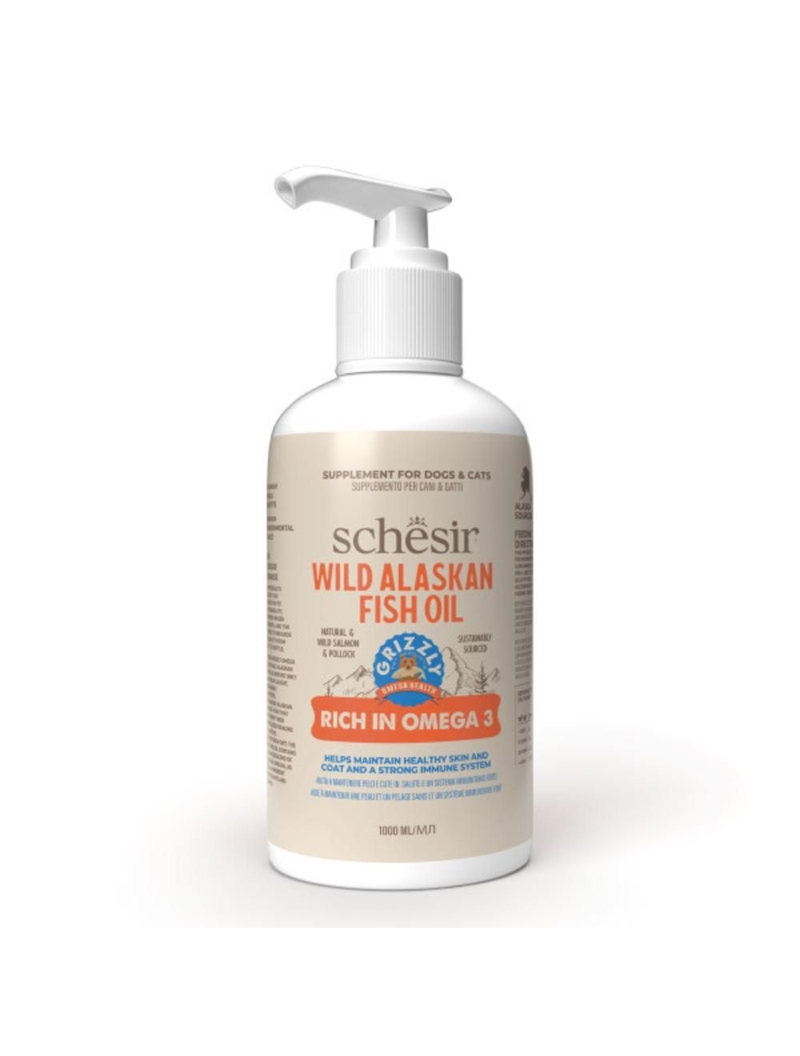 Schesir Grizzly Wild Lakseolie - 1 liter