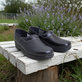 Træsko m/ Kap - Sort