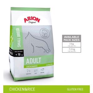 Arion Adult Small Breed Kylling og Ris 3kg.