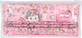 Equipage KIDS Unicorn penalhus med indhold - Misty Rose