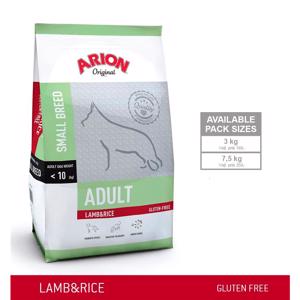 Arion Adult Small Breed Lam og Ris 3kg.