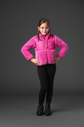 Equipage KIDS Vega Teddy Fleecejakke - Phlox Pink