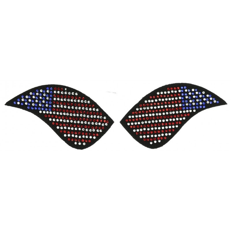 Equithème My Primera Badges - Usa flag rhinstene