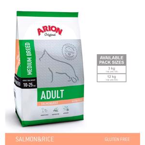 Arion Adult Medium Breed Laks og Ris 12kg.