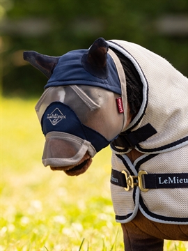 LeMieux Mini Toy Pony Fly Mask i navy/silver - Stald-direkte.dk