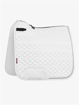 LeMieux Suede Crystal dressur sadelunderlag i hvid